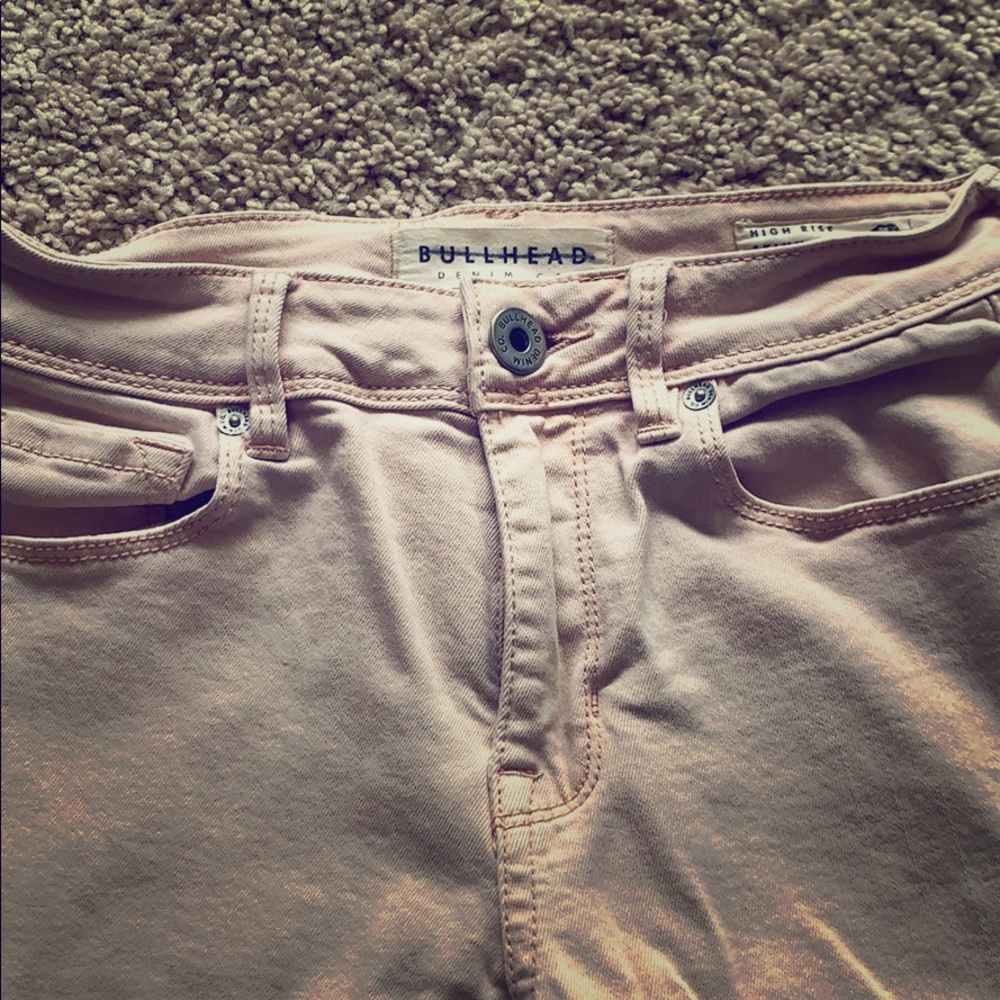 Bullhead rose colored denim skinny jeans